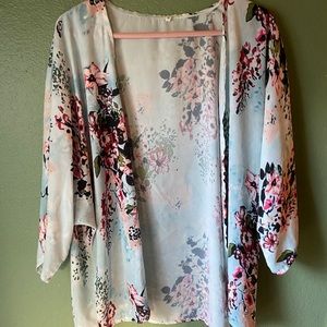 Floral Blouse Cardigan Medium